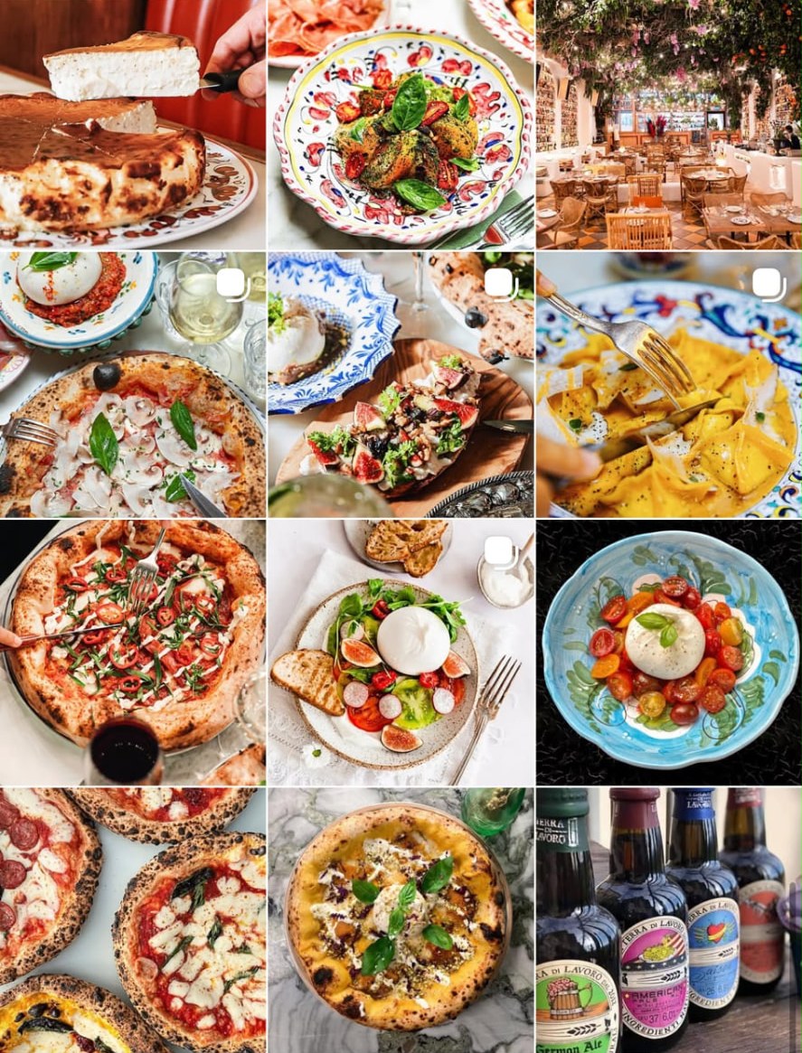 Feed restaurant avec pizzas, cuisine, équipe et desserts
