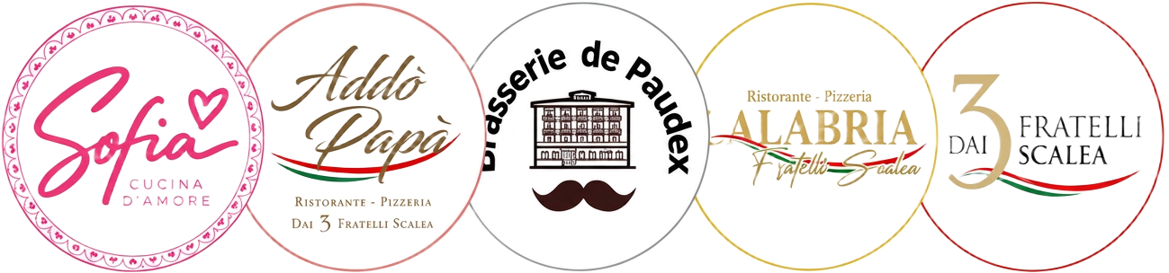 Sofia Cucina d’Amore, Addò Papà, Brasserie de Paudex, Pizzeria Calabria et Dai 3 Fratelli Scalea